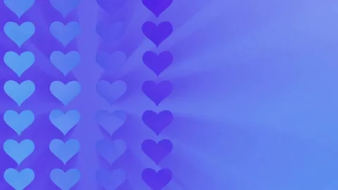 Valentine's Day background, flying abstract hearts and particles. Video stock 260678461