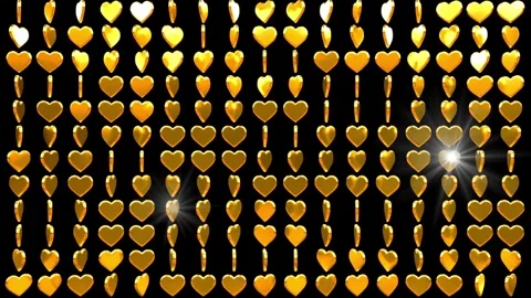 Valentine's Day background, flying abstract hearts and particles. Video stock 260678510