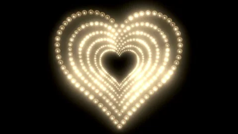 Valentine's Day background, flying abstract hearts and particles. Video stock 260678511