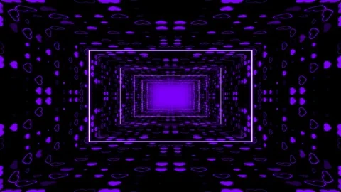 Valentine's Day background, flying abstract hearts and particles. Video stock 260678624
