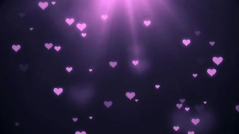 Valentine's Day background, flying abstract hearts and particles. Video stock 260678669