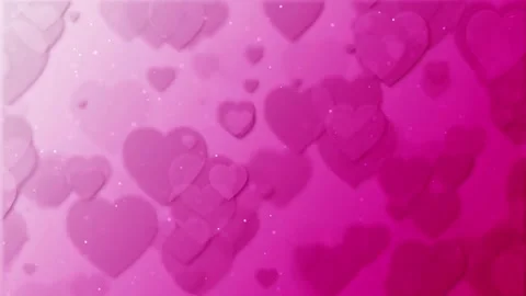 Valentine's Day background, flying abstract hearts and particles. Video stock 260678718