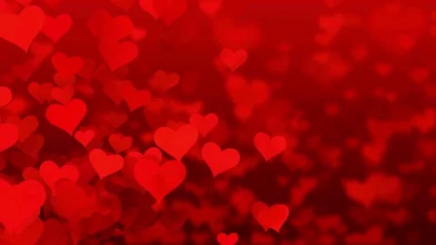 Valentine's Day background, flying abstract hearts and particles. Video stock 260678737