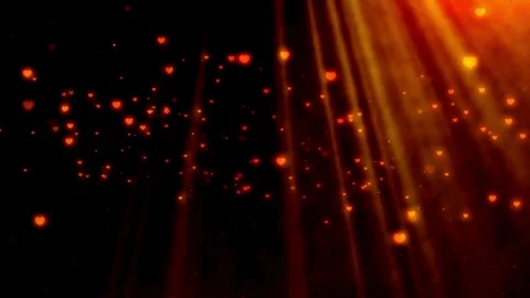 Valentine's Day background, flying abstract hearts and particles. Video stock 260678807