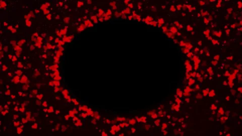 Valentine's Day background, flying abstract hearts and particles. Video stock 260678907