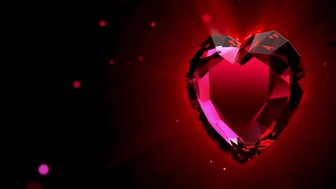 Valentine's Day background, flying abstract hearts and particles. Video stock 260678972