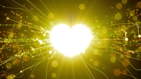 Valentine's Day background, flying abstract hearts and particles. Video stock 260679033