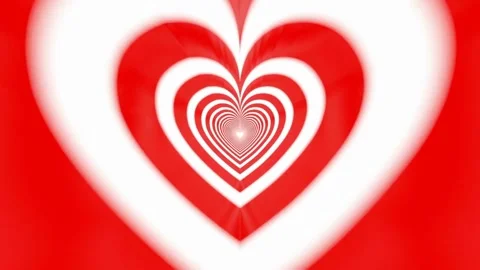 Valentine's Day background, flying abstract hearts and particles. Video stock 260679040