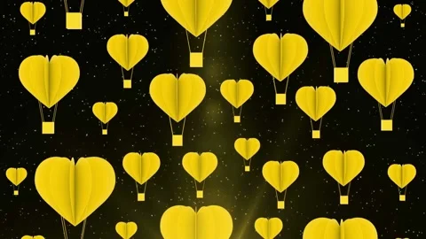 Valentine's Day background, flying abstract hearts and particles. Video stock 260679336