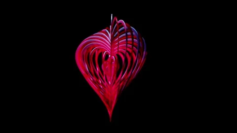 Valentine's Day background, flying abstract hearts and particles. Video stock 260679394