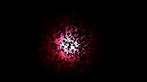 Valentine's Day background, flying abstract hearts and particles. Video stock 260680451