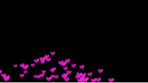 Valentine's Day background, flying abstract hearts and particles. Video stock 260680644