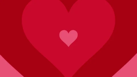 Valentine's Day background, flying abstract hearts and particles. Video stock 260680729
