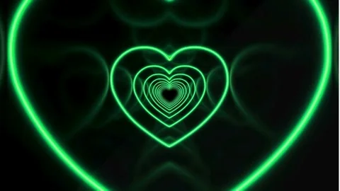 Valentine's Day background, flying abstract hearts and particles. Video stock 260680816