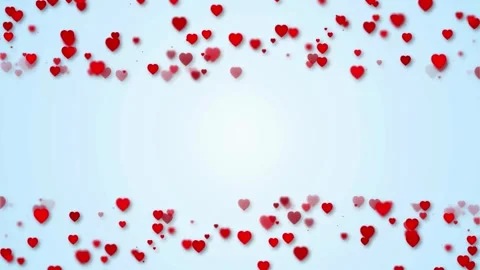 Valentine's Day background, flying abstract hearts and particles. Video stock 260681582