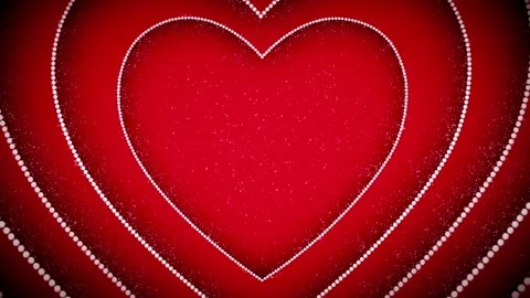 Valentine's Day background, flying abstract hearts and particles. Video stock 260681941