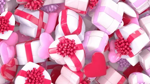 Valentines day background Video stock 124554282