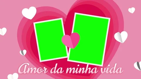 Valentine's day background with green screen Stock Footage 336591559