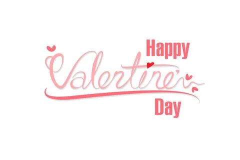 Valentines day background with heart pattern and typography of happy valentin Ilustración de archivo