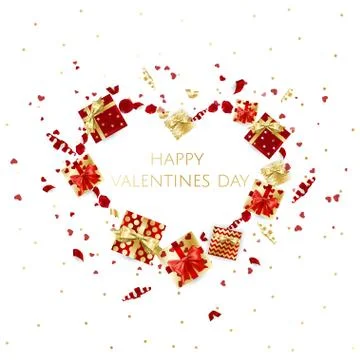 Valentines day background with heart. Vector illustration. Wallpaper, flyers Stock Illustration