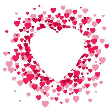 Valentine's Day background with heart. Vector illustration. Banner or greetin Illustrazione stock