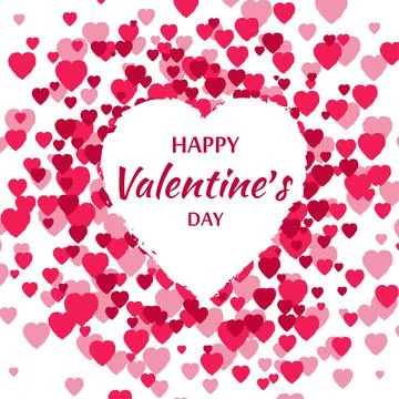 Valentine's Day background with heart. Vector illustration. Banner or greetin Stock Illustration