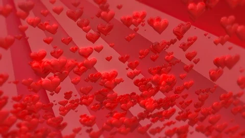 Valentines day background with hearts Stock Footage 72396591