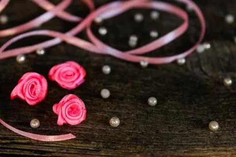Valentines Day background with hearts Stock Photos