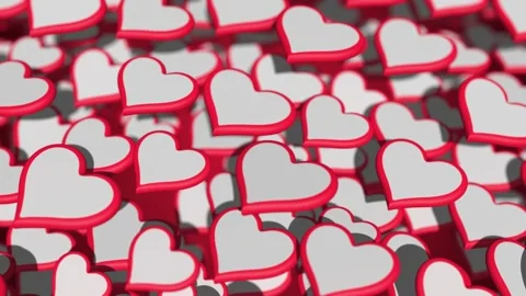 Valentine's day background with hearts. Seamless loop Stock Footage 166492344