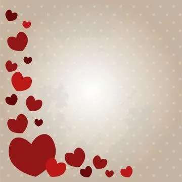 Valentine's day background with hearts. Vector illustration Stock Illustration