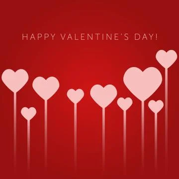 Valentine's day background with hearts. Vector illustration Stock Illustration