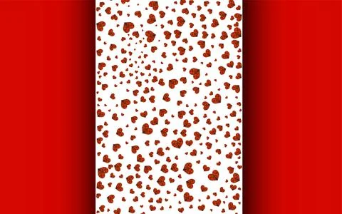 Valentines day background with hearts, vector illustration, eps 10 Illustrazione stock