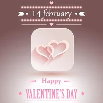 Valentines day background. Illustrazione stock