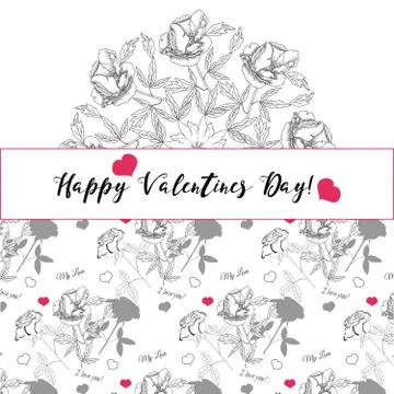 Valentines Day Background Stock Illustration