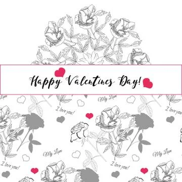 Valentines Day Background Stock Illustration