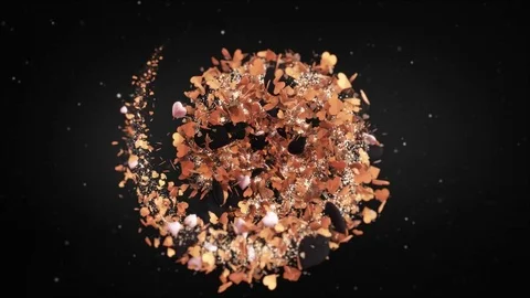 Valentine's Day background loopable black hearts, perfect background for Stock Footage 84958314