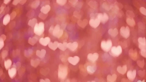 Valentines day background motion. Red glitter hearts Stock Footage 168910674