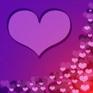 Valentines day background with multiple heart shapes. Stock Illustration