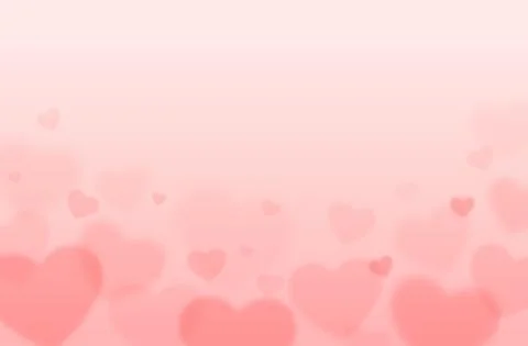 Valentines day background with pink blurred hearts. Stock Illustration