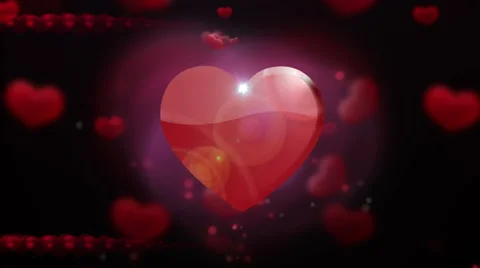 Valentines day background red Video stock 45810314