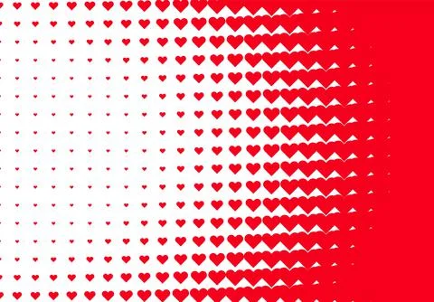 Valentine's Day background with simple heart shaped filter Illustration