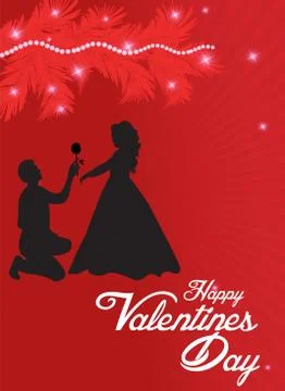 Valentines day background. Vector illustration. Flat design, Wallpaper, flyer Stock Illustration