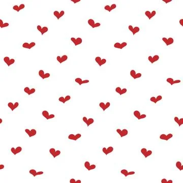 Valentines Day background. Vector simple hearts seamless pattern. Textile des 스톡 일러스트