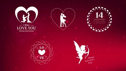 Valentines Day Badge Stock After Effects