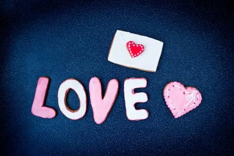 Valentine's day baking background Stock Photos