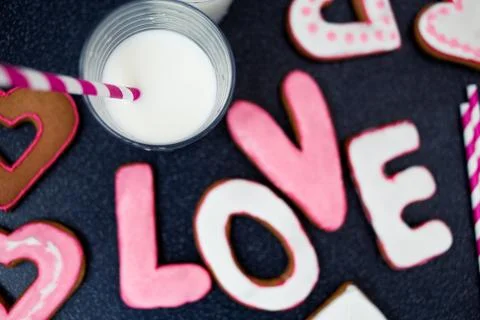 Valentine's day baking background Stock-Fotos