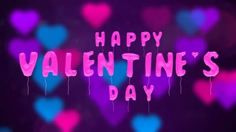 Valentine's day balloons on abstract background Stock Footage 101871288