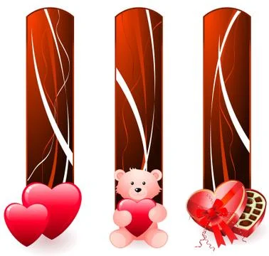 Valentine's Day Banners Stock Illustration