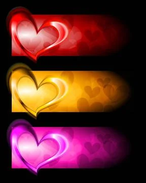 Valentines Day banners. Vector background eps 10 Valentines Day banners. V... Stock Photos