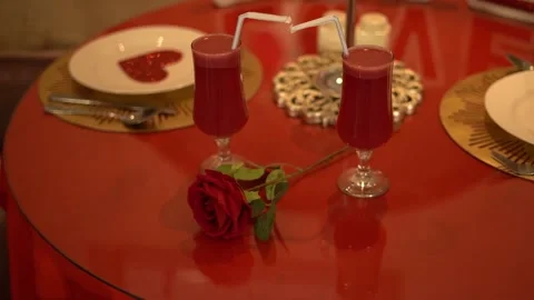 Valentine's Day Beverage Video stock 314898850